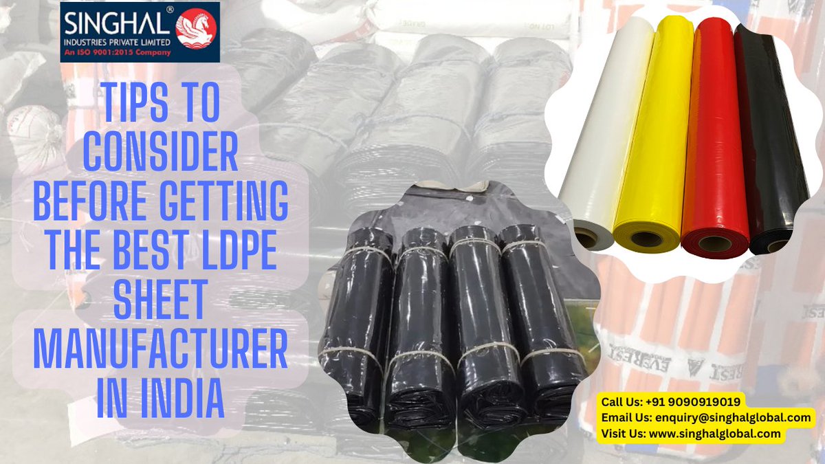siplkapil10's tweet image. What are the important things which you should consider before getting the best LDPE Sheet Manufacturer in India get in-depth information via visiting the webpage below: singhalglobal.com/blog/best-ldpe…

#ldpesheet #Singhalindustries #ldpesheetsuppliers