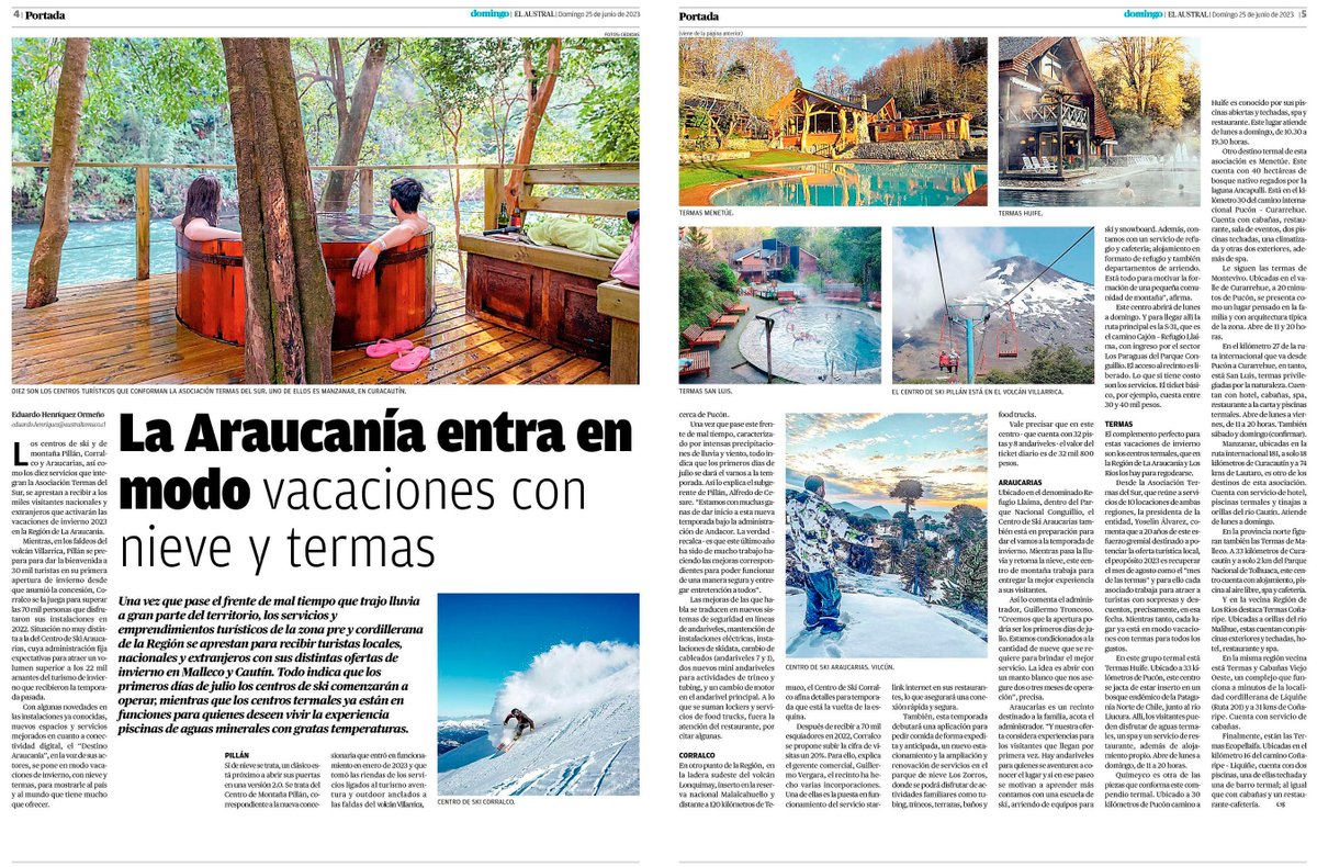 EndemikoChile's tweet photo. 📷La nieve llegó, justo a tiempo📷 y ya estamos en #VacacionesDeInvierno2023 📷 https://t.co/g7CiZCbj5t