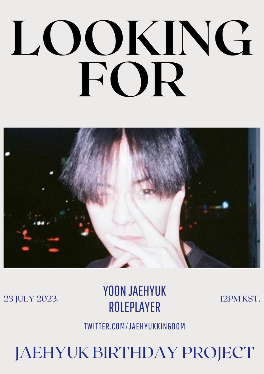 JAEHYUKKINGDOM's tweet photo. ㅤ
Hello everyone, @JAEHYUKKINGDOM are seeking new members who are eager to socialize as well as those who are eager to work with us to plan the project for Yoon Jaehyuk’s birthday. There aren’t any requirements, you just need to get along and Jaehyuk must be the muse.
ㅤ https://t.co/TsLl0Bp7zX