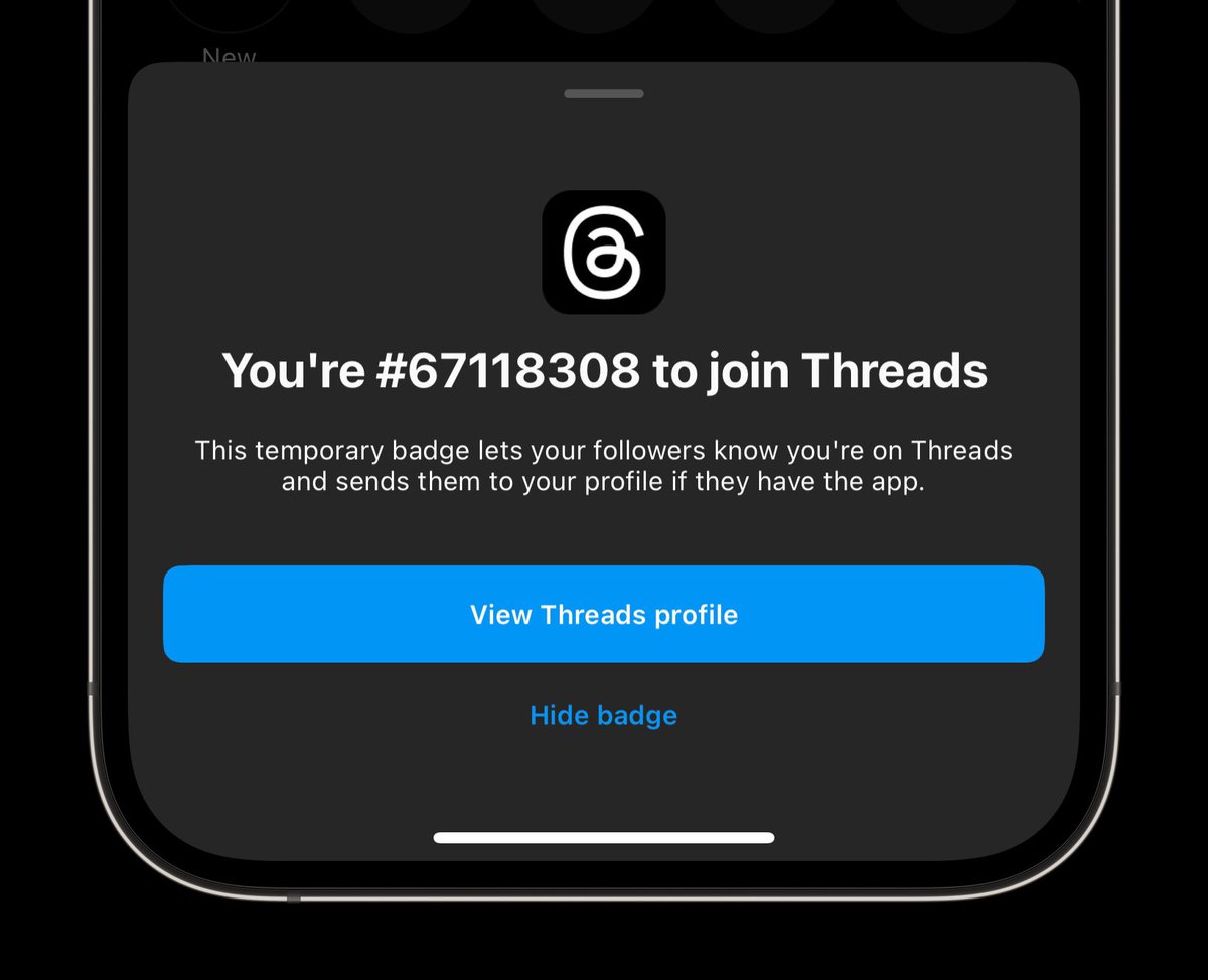 #ThreadsApp, on it’s second day, is about to hit 70 million users
#Threads