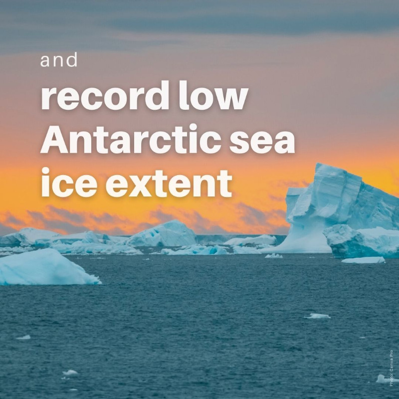 UNEP's tweet photo. Record-breaking heatwaves.
 Devastating wildfire season. 
Unprecedented decline in sea ice.

June 2023 has just been declared the hottest month on record, a stark reminder of the intensified impact of climate change and El Niño.