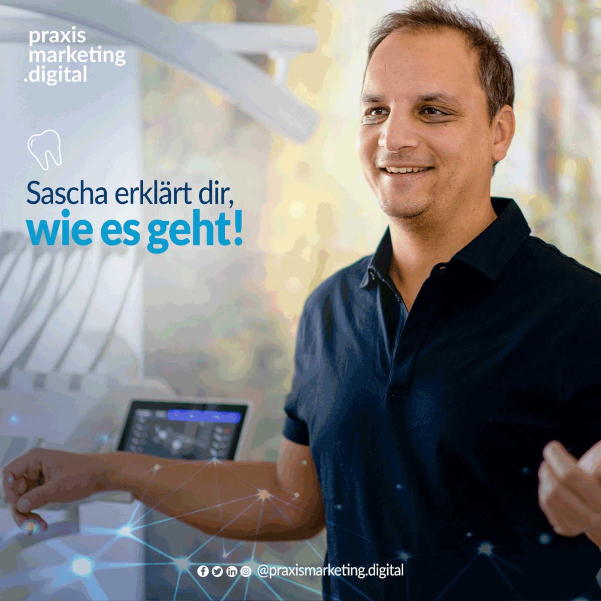 praxismdigital's tweet photo. Sascha Maynert ist Experte, Berater und begeisterter Online Marketer. 🙋‍♂️ Speziell mit dem Fokus auf Zahnärzte und Ärzte. 🦷
Willst du vom Expertenwissen profitieren? Hier findest du das komplette Angebot. 👇
https://t.co/vMoi3XmqR0 https://t.co/Hf0zeOAkMw