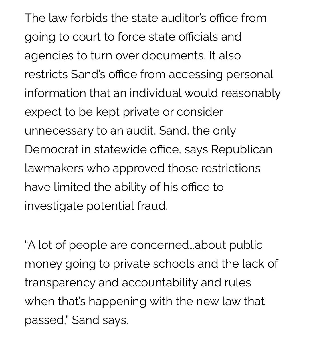 Will taxpayers be able to find out whether there’s waste, fraud, or abuse in the new voucher program?

¯\_(ツ)_/¯