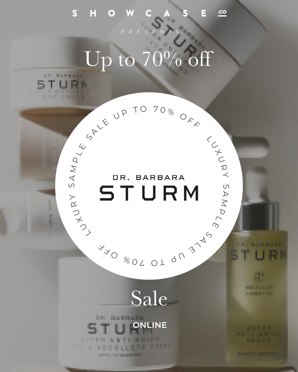 Shop up to 70% off luxury skincare, supplements and haircare at the Showcase online store for two days only.⁠
⁠
Fri 14 Jul, 08:00 - Midnight ⁠ ⁠
Sat 15 Jul, 08:00 - Midnight ⁠ ⁠
⁠
Book now: bit.ly/DrBarbaraSturm…