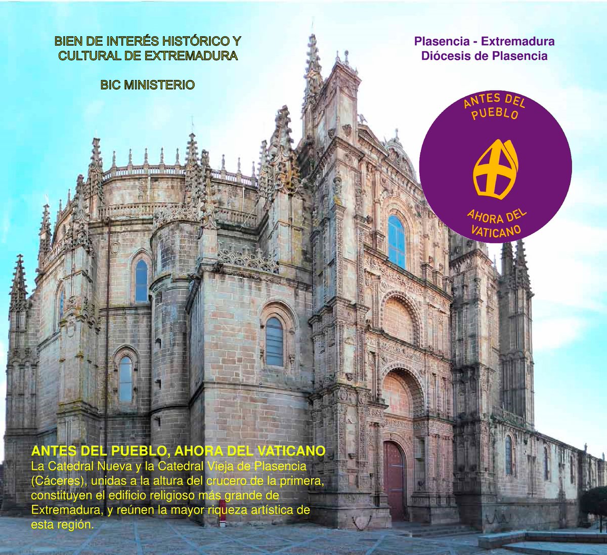 EuropaLaica's tweet photo. Antes del pueblo, ahora del Vaticano.
Catedral de Plasencia, bien DF interés histórico y cultural, una de las riquezas de Extremadura.
@_Recuperando https://t.co/I2gA5Uud63