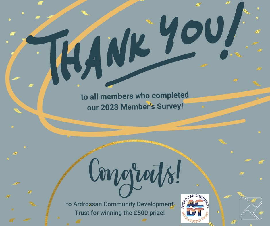 📢Huge thanks to members who completed the 2023 DTAS Survey - we know your time is precious!

1st insights will be presented at our AGM at Conference (dtascot.org.uk/conference-2023)

Congrats to @ArdrossanCDT for winning the £500 prize!

 #dtasis20 @Dtascot_COSS @CommSharesScot