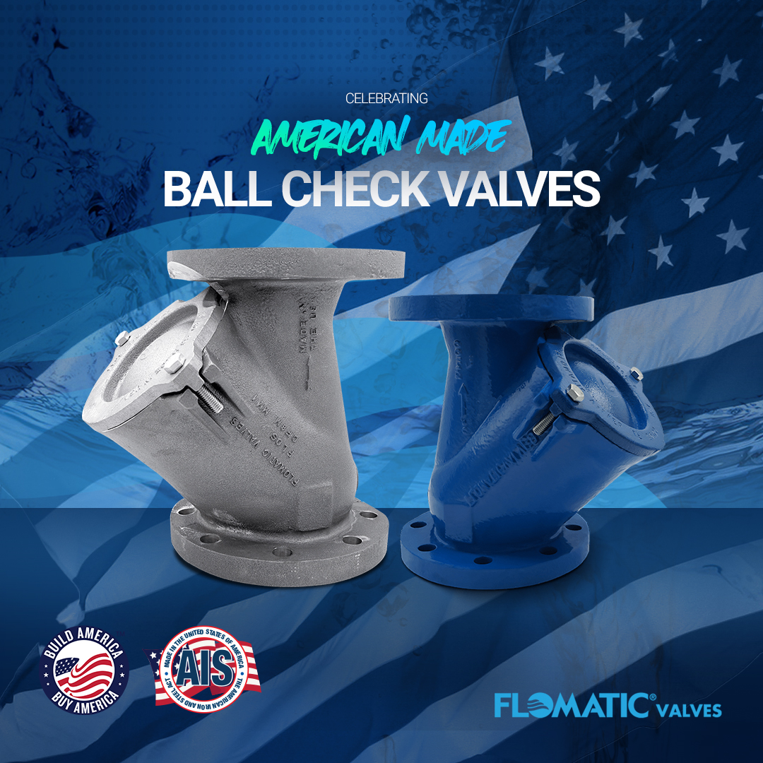 FlomaticValves's tweet photo. Celebrating American-Made Valves . . . Avoid roping with our AIS compliant model 408²S6 or 408² Ball check valve. Designed for wastewater and stormwater pumping applications. Did you know our SS model 408²S6 ball check valve is available in sizes 3" - 8”? https://t.co/eSia5BJnga https://t.co/YqSrX5RH7X