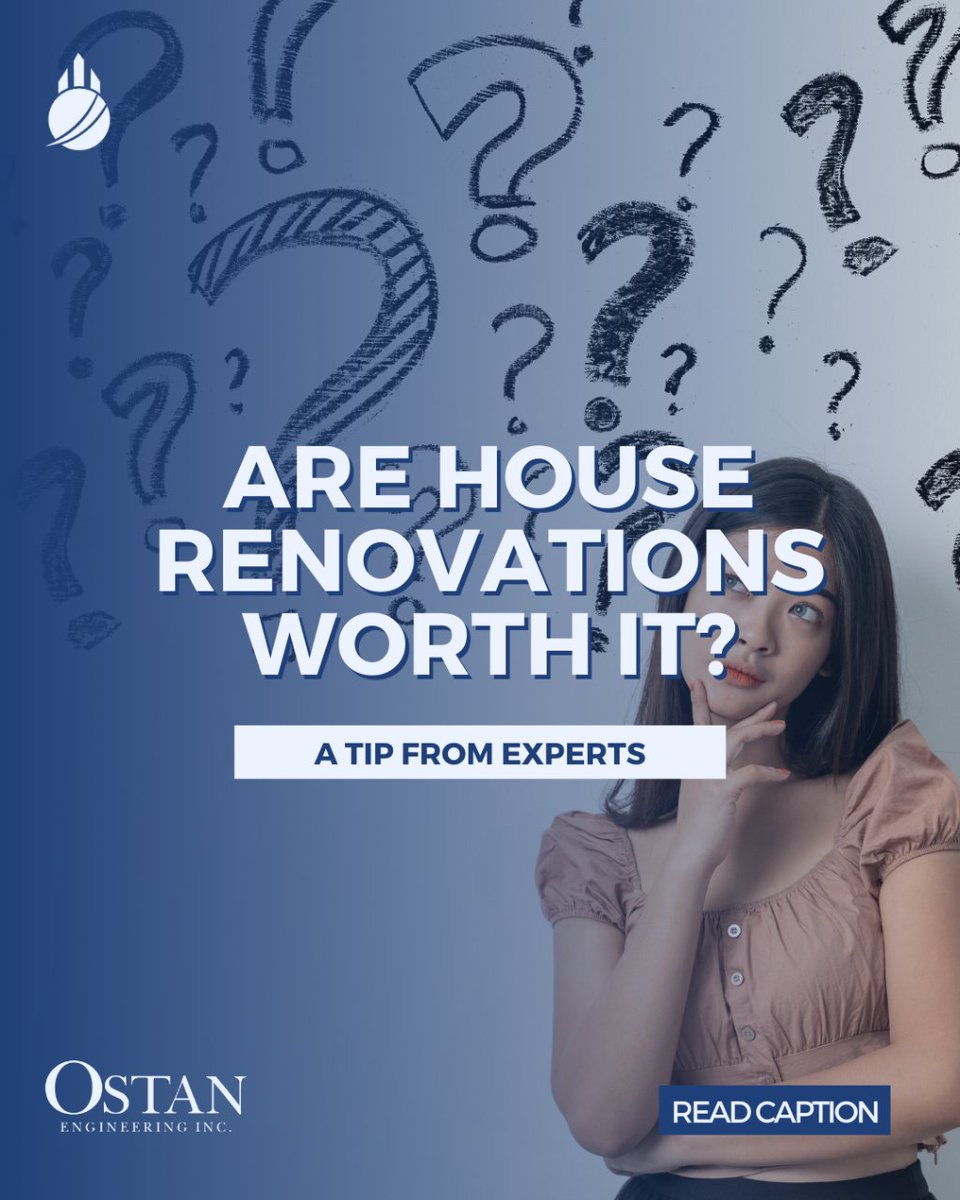 IncOstan's tweet image. Renovations that improve the functionality or energy efficiency of your home are more likely to be worth the investment. However, renovations that are for purely cosmetic purposes only are less likely to recoup their cost.

#OstanEngineering
#StructuralEngineering
#HomeRenovation