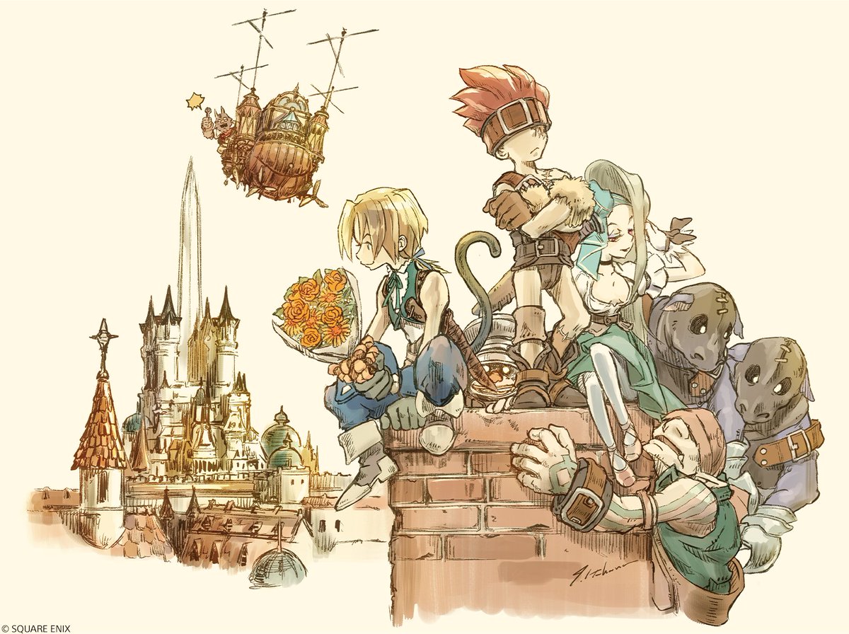 Celebrating 23 years since the launch of Final Fantasy IX with Zidane, Blank, and the Tantalus crew!