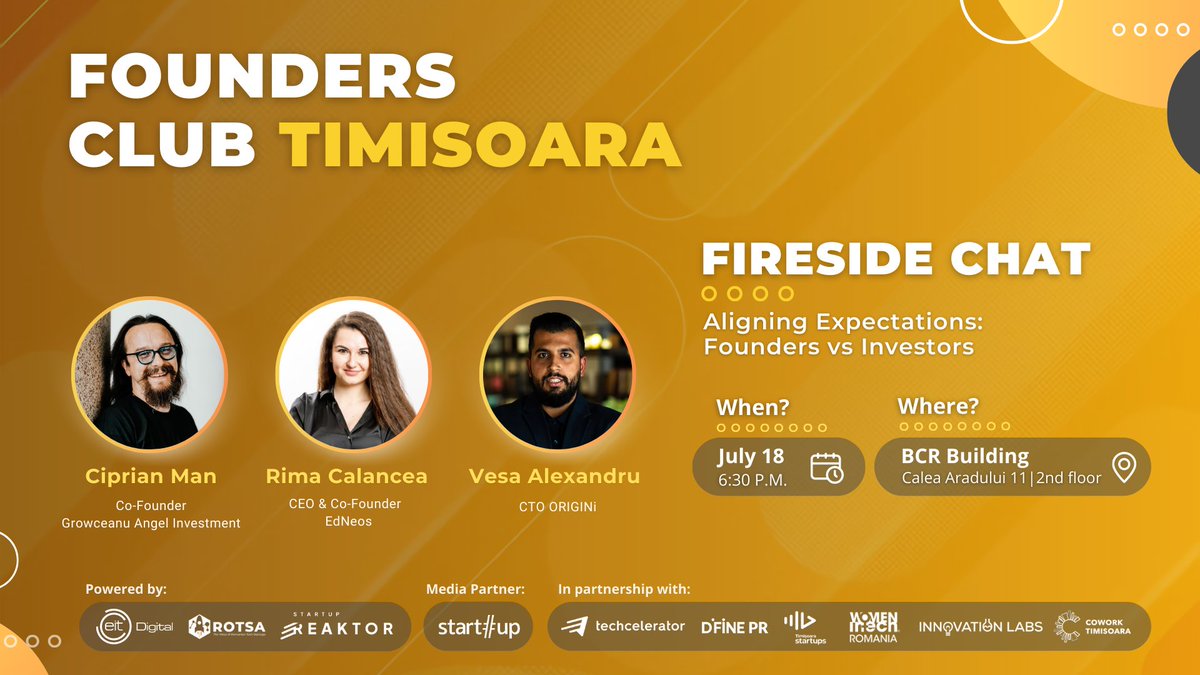 🤝 Connect with fellow founders, business peers, advisors, investors, technology partners, and innovators from local companies. This is your opportunity to expand your network and find potential collaborators. 🤝💼💡

👉 Reserve your spot: meetup.com/founders-club-…