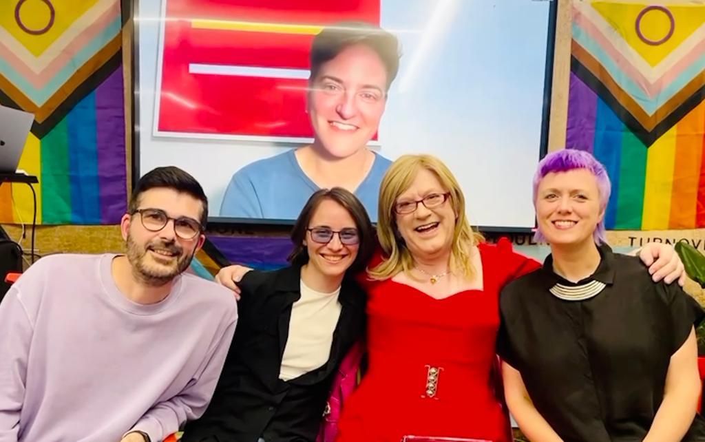 uptomischief's tweet photo. wonderful panel last night about LGBT+ representation in the edit. thanks to my fellow panelists and @BFEditors for having me. https://t.co/ZTNUgAW2vF