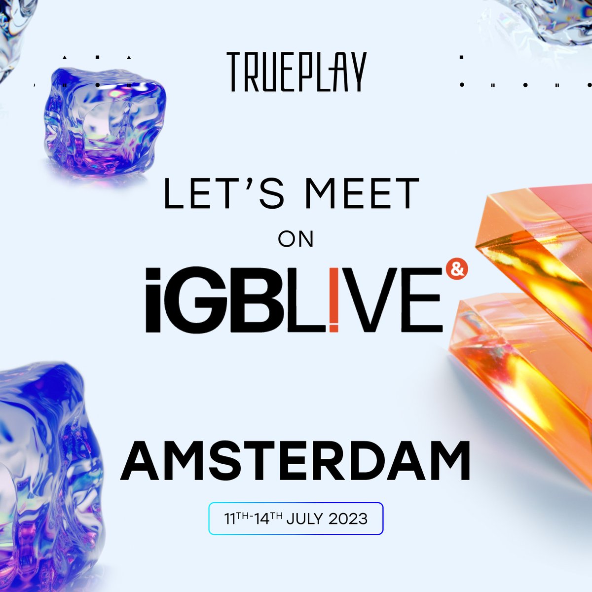 The Trueplay team is attending iGB L!VE Amsterdam and is open for networking. Message us, and we’ll be happy to share our loyalty know-hows with you. 💙 

📍 See you on July 11–14 in Amsterdam.
#iGBLive #TRUEPLAY #iGaming