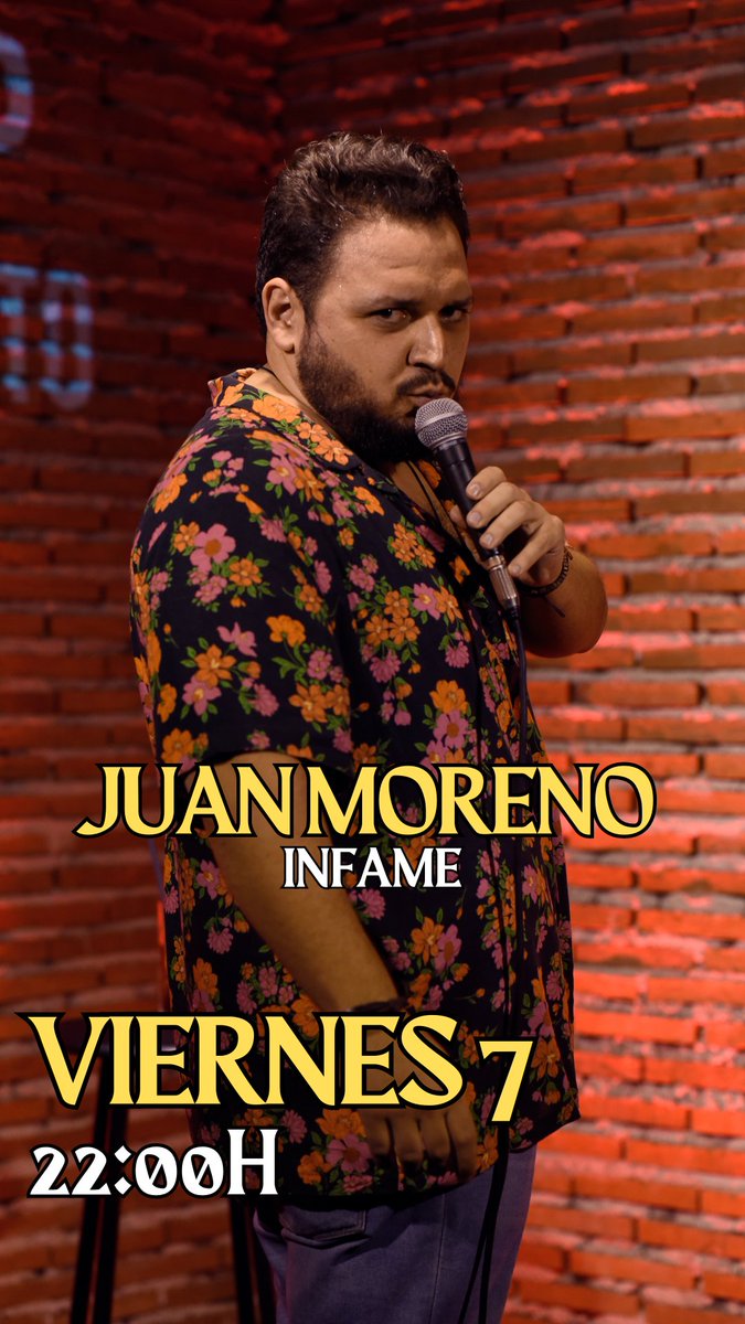 ✨𝗩𝗜𝗘𝗥𝗡𝗘𝗦 𝟳 𝗗𝗘 𝗝𝗨𝗟𝗜𝗢✨
⁣
🎙𝗝𝗨𝗔𝗡 𝗠𝗢𝗥𝗘𝗡𝗢
⌚A las 22.00h

🎟️ elgolfocomedy.com