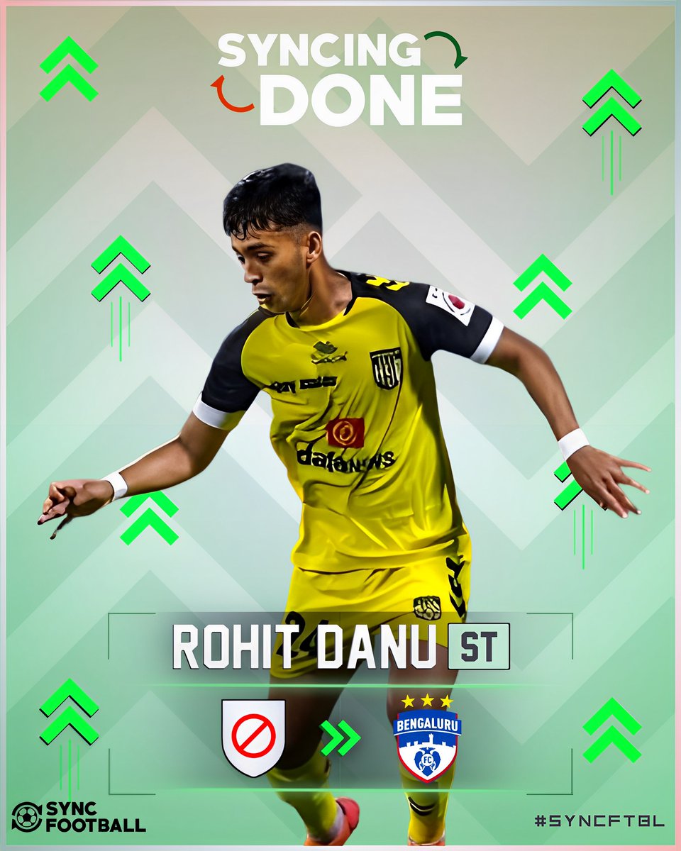 ✅ Sync𝗗𝗢𝗡𝗘 ~ Bengaluru FC officially announced Rohit Danu.

#bengalurufc #bfc #heroisl #syncftbl