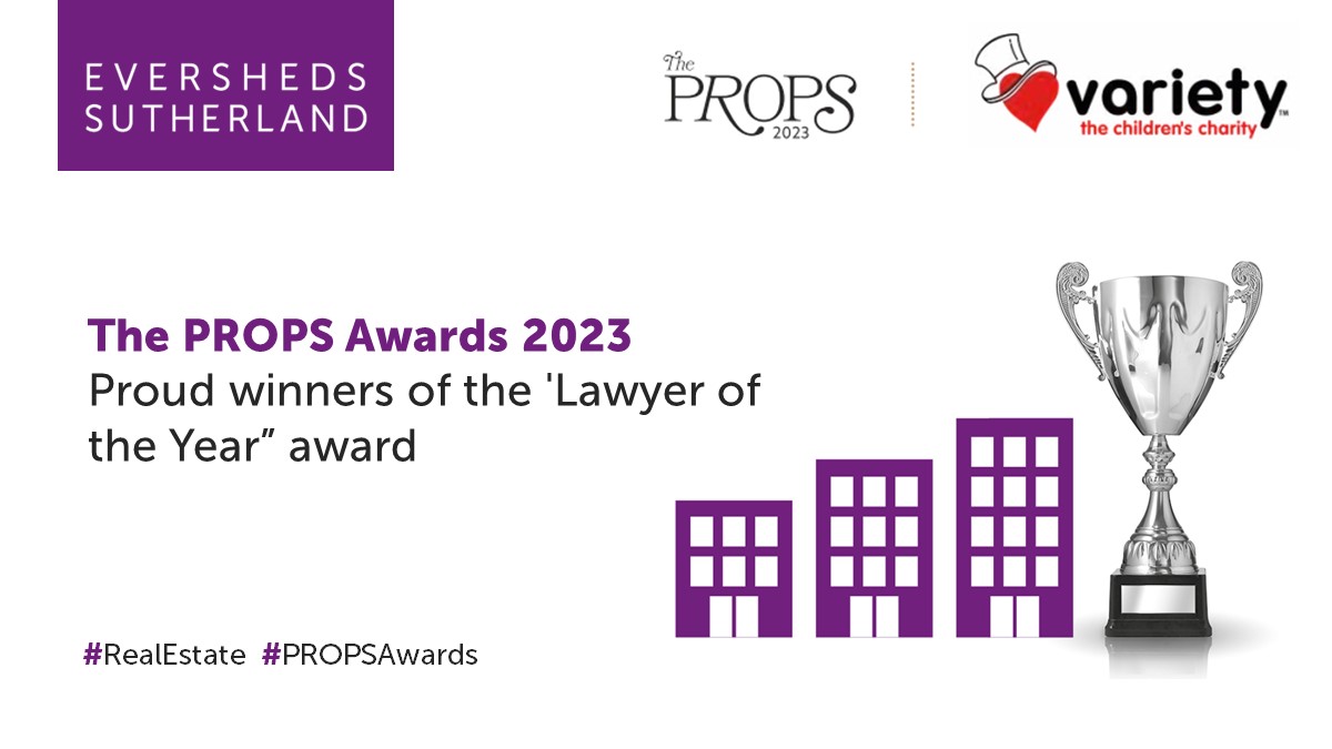 We are delighted to have been awarded "Lawyer of the Year" at the <a href="/ThePROPSAwards/">The PROPS Awards</a>!

We stood out within a competitive shortlist and were pleased to join the property industry in fundraising for <a href="/VarietyGB/">Variety, the Children’s Charity</a>
 
A big congratulations go to our whole UK Real Estate team!

#RealEstate