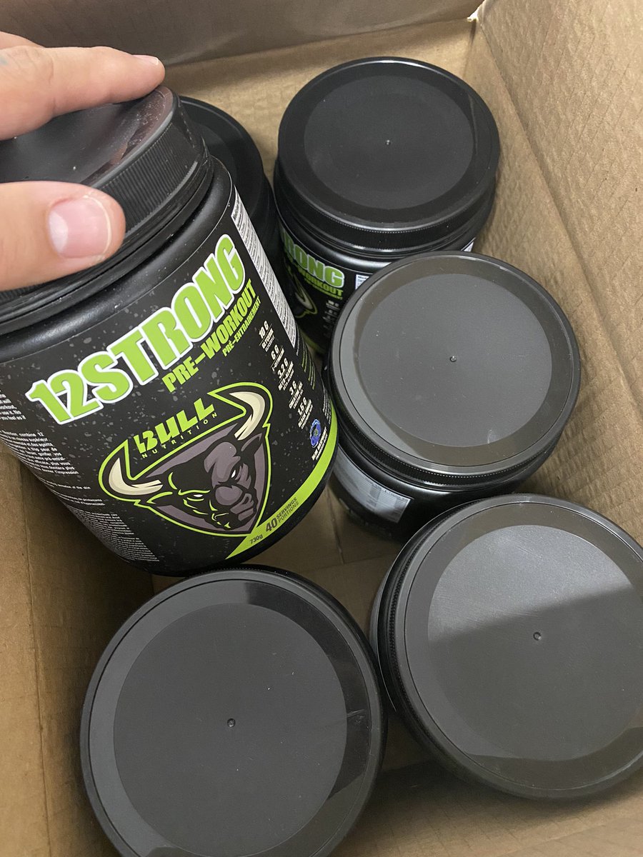 bullnutrisupps's tweet photo. Orders going out this past week, Blue Rasp flavour has been taking the lead #12strong #preworkout #supplements https://t.co/lmJf3edxyB