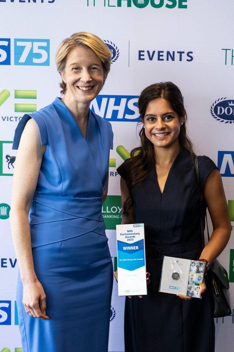 Double-win for Greenwich GP on #NHS75 anniversary! Congratulations @Devina_Maru, pictured with @AmandaPritchard at the #NHSParlyAwards on Wednesday where she picked up the Rising Star Award 👏👏 selondonics.org/greenwich-gps-…