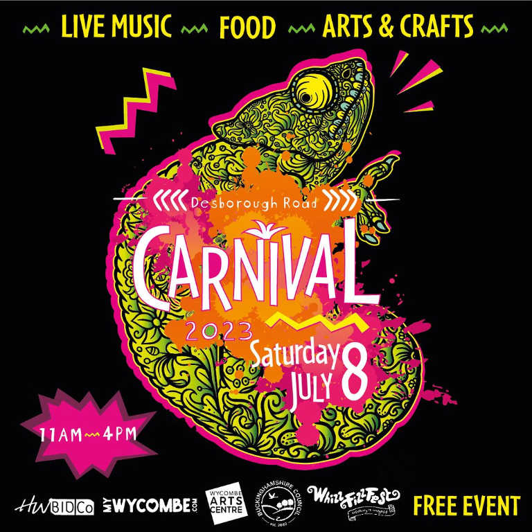 The whizzfizzin' fun continues! Join us at Desborough Road Carnival today from 11am for a wonderful celebration of arts, creativity, music, culture and community! 🎨🎭🎶🎉

#WhizzFizzFest #Wycombe