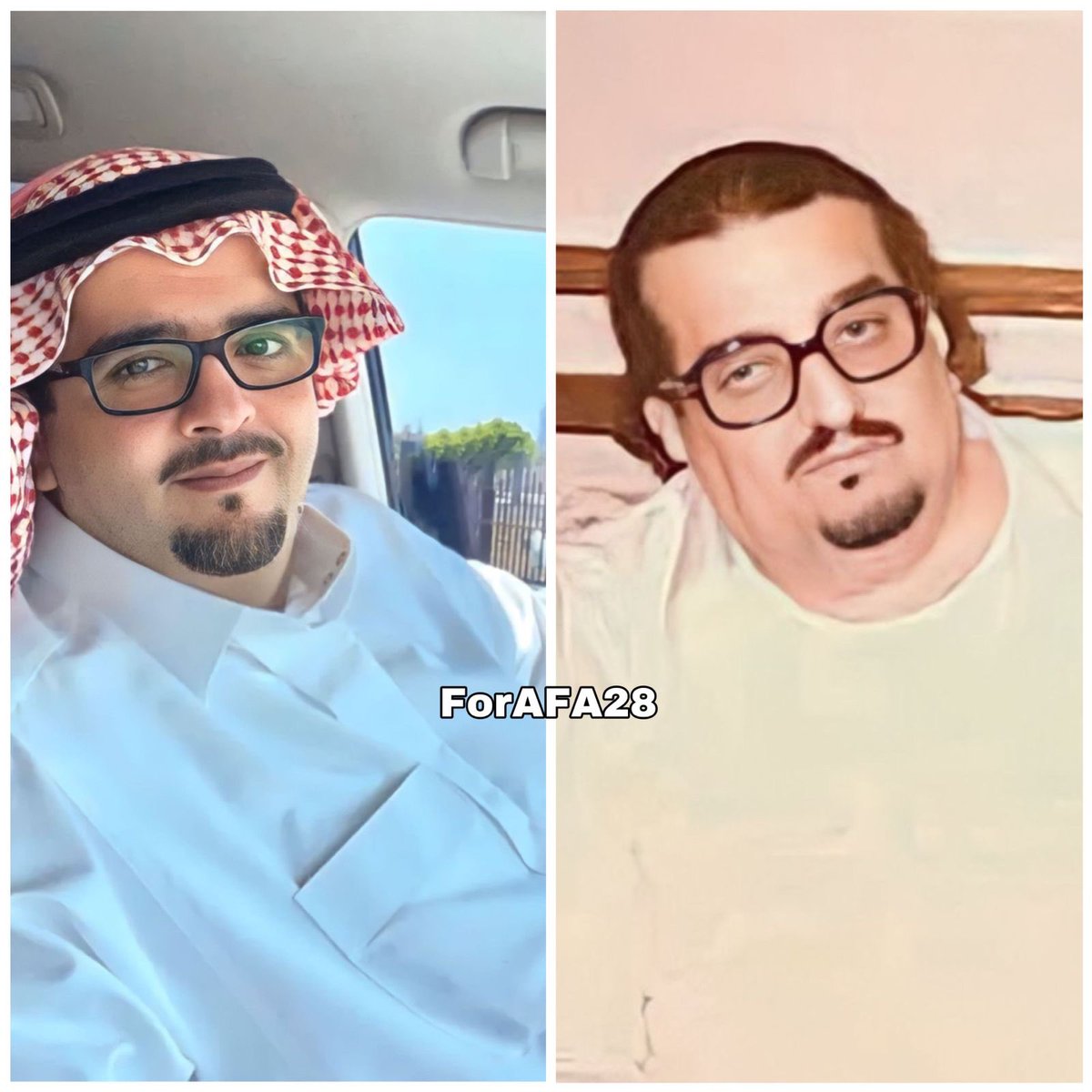 شبيه أبوه بنظرته حتى الفعايل مايخالفها 👌🏻❤️
#عبدالعزيز_بن_فهد