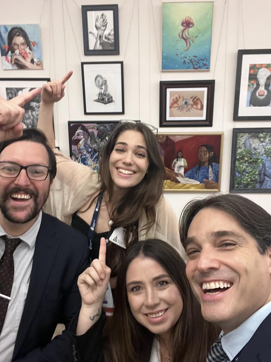 PineCrestArts's tweet image. #PCUpperSchool student Mira Sarigollu #PC2024, her parents, and #PCVisualArts instructor Nino Liguori traveled to Washington, D.C. to view Mira’s artwork in the U.S. Capitol&apos;s Cannon Tunnel where it will be displayed for one year. Read more: pinecrest.edu/news/2023-05-0… #PCInspired