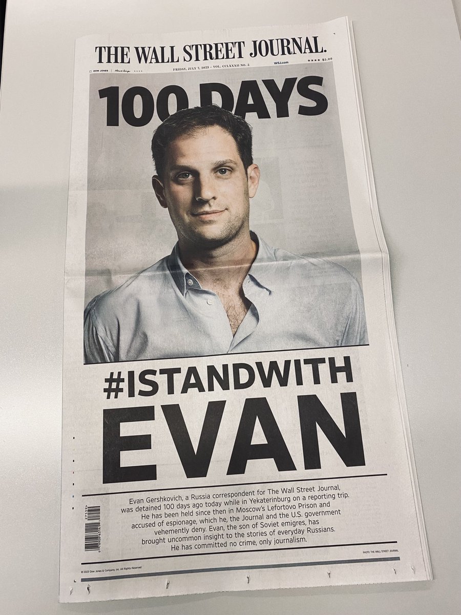 Our front page today. #IStandWithEvan