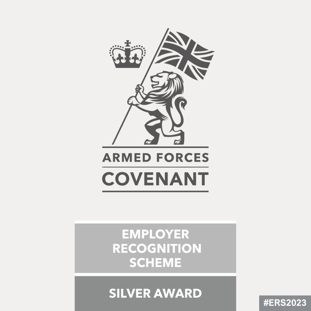 We are incredibly proud to announce that we have been awarded the Defence Employer Recognition Scheme, Silver Award in acknowledgement of our support to the Armed Forces Community. #chuffed #supportingveterans #silverERS23