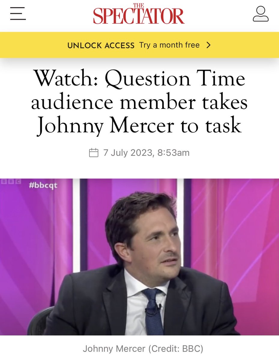 carolvorders's tweet photo. Even The Spectator acknowledges what a woeful embarrassment Tory Johnny Mercer was on Question Time last night

The General Election can't come soon enough.
Sign up to https://t.co/3Rt9iA6euK for useful updates nearer the time 🙏🏼 https://t.co/t6Xw8bTIwV