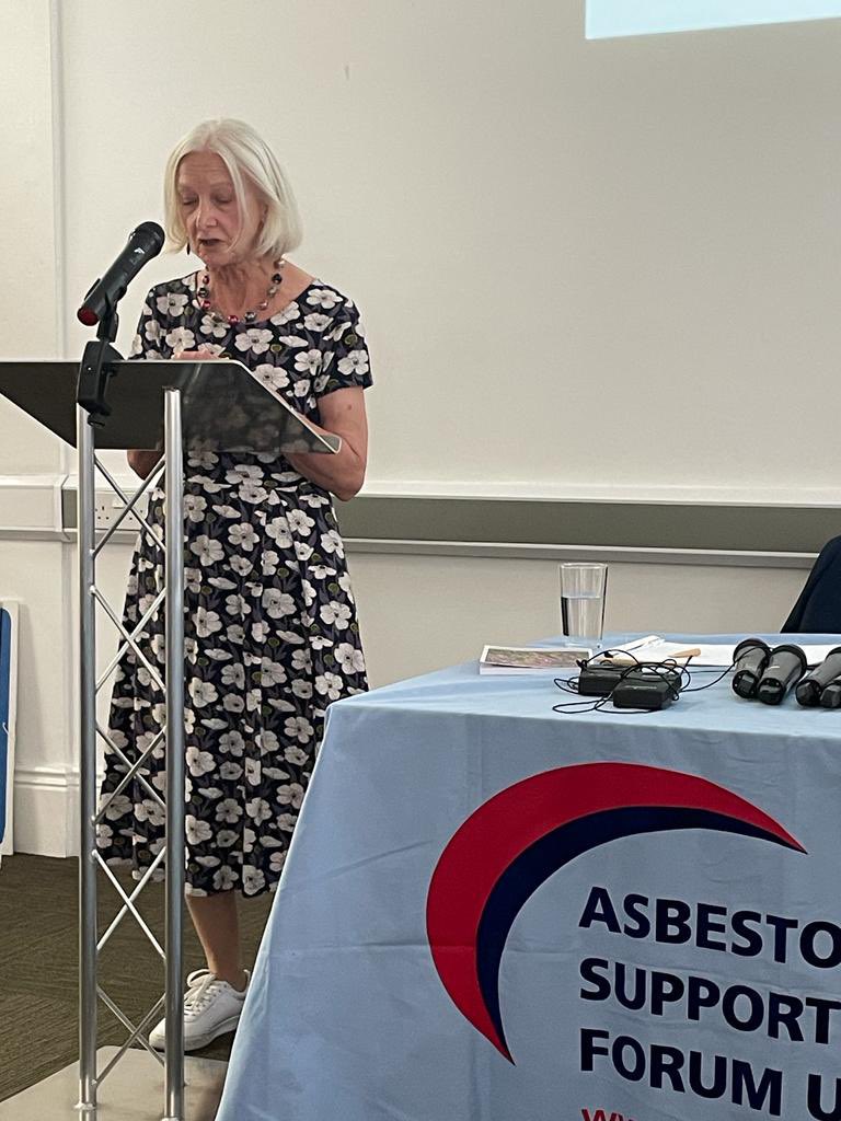 TomlinTowers's tweet photo. A few more photos from my colleague, Gerry, including @JHMRF speaking about the work of the June Hancock Mesothelioma Research Fund at the @AsbestosGMAVSG event, supporting #actionmeso #AMD23 #DLTDS @PIandMedNeg https://t.co/DcFXL0hcw9