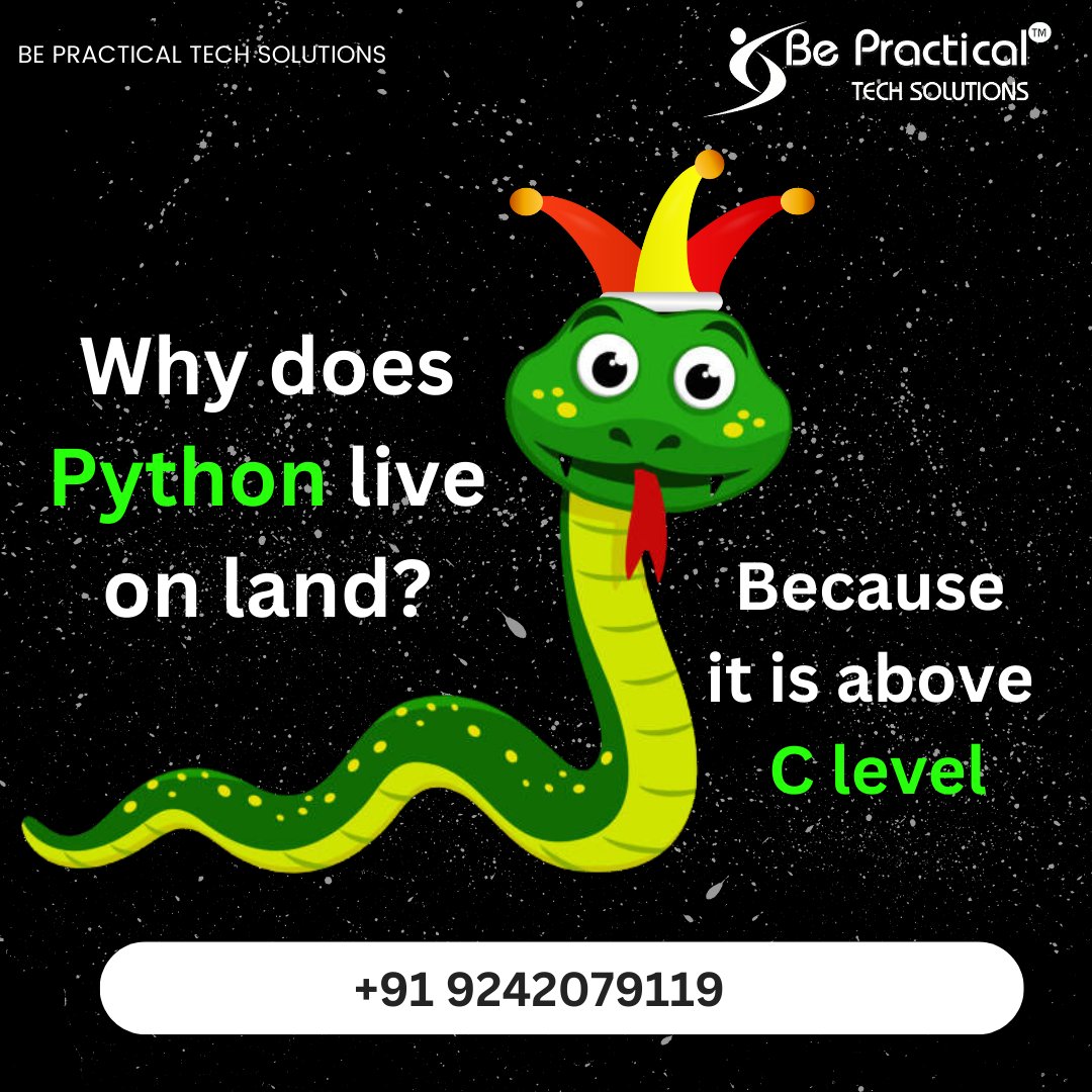 bepractical_com's tweet image. Who will emerge victorious? 
Let the memes begin! 🐍💥😎 

Call us: 92420 79119
Visit us at: bepracticals.com

#ProgrammingBattle #MemeWar #PythonVsC #traininginstitute #training #programminglanguage #Developmentcourses #Course #BePracticalTechSolutions