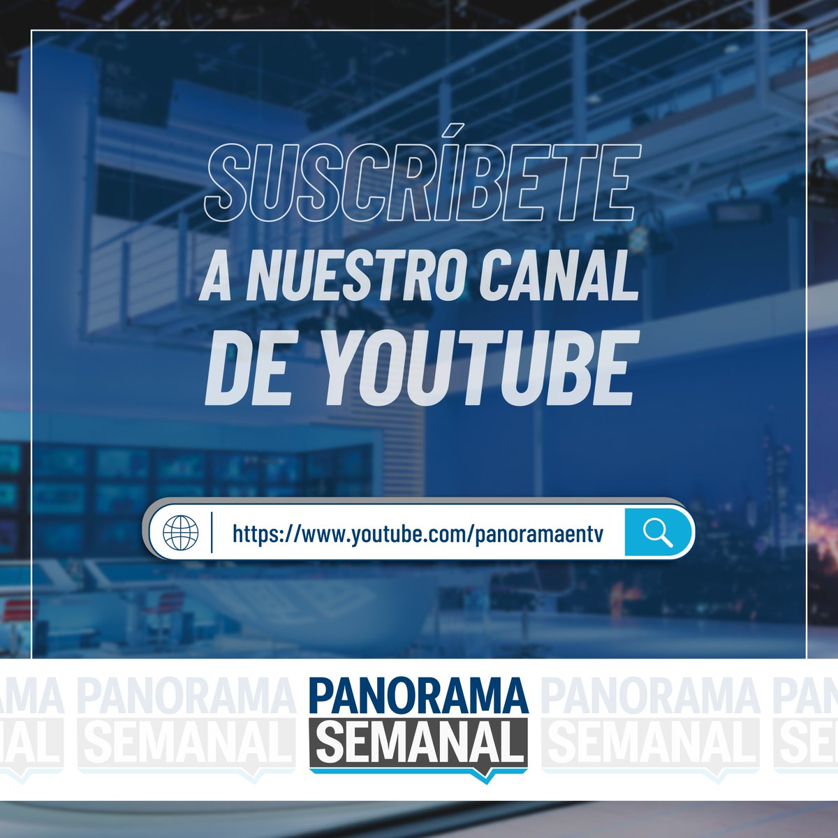 panorama_semana's tweet photo. SINTONIZA PANORAMA SEMANAL
📷 11:00 AM  Color Visión, Canal 9  
Bajo la conducción de: 
@guerrerohegh 
@domingo_paez 
@nieves_rd 
 Recuerda suscribirte a nuestro NUEVO canal de YouTube y disfruta de todo nuestro contenido exclusivo. https://t.co/izCFgMQJHA