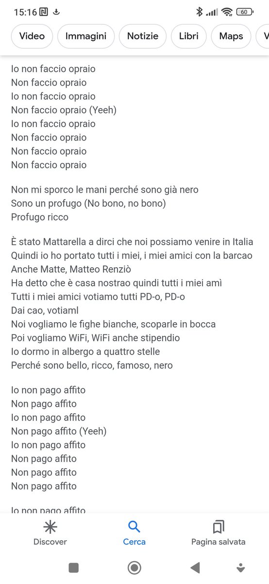 normassalv's tweet photo. @PBerizzi @repubblica Visto che si parla di cantare, a quando un articolo su #BelloFigo ed i suoi testi?
Sei come le lampadine di #Natale, ragioni ad #intermittenza
"Noi vogliamo le fighe bianche, scoparle in bocca" Cit. Bello Figo https://t.co/HQxbaDWw5Q