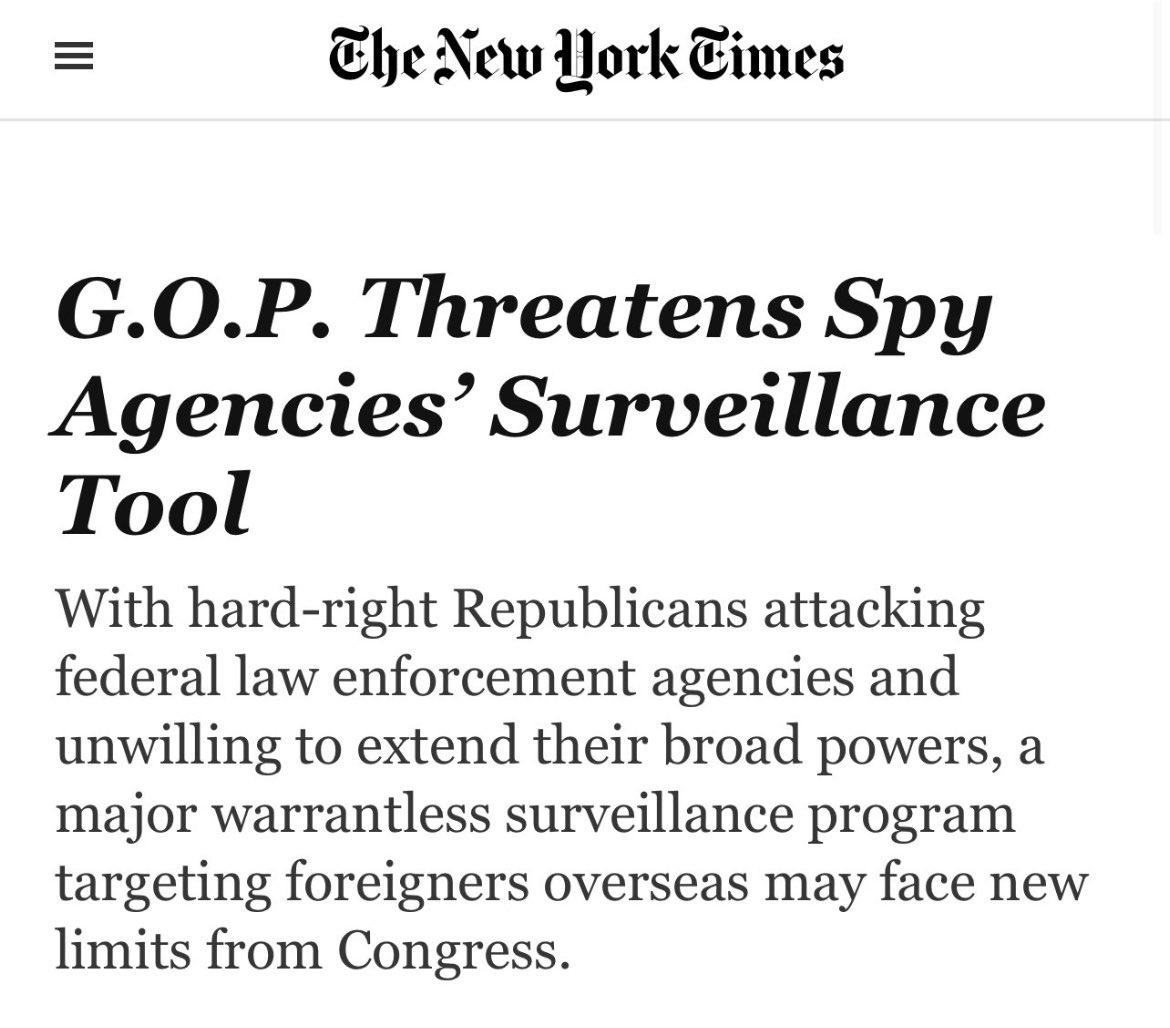 I have a tough time figuring out why limiting this type of #surveillance and warrant issuances is a bad thing.  The FBI conducted surveillance on MLK and a no- knock warrant contributed to Breonna Taylor’s death.   Seriously, how much more power does the government need.  Why not… https://t.co/x9aXreGftD https://t.co/qlUACeXoni