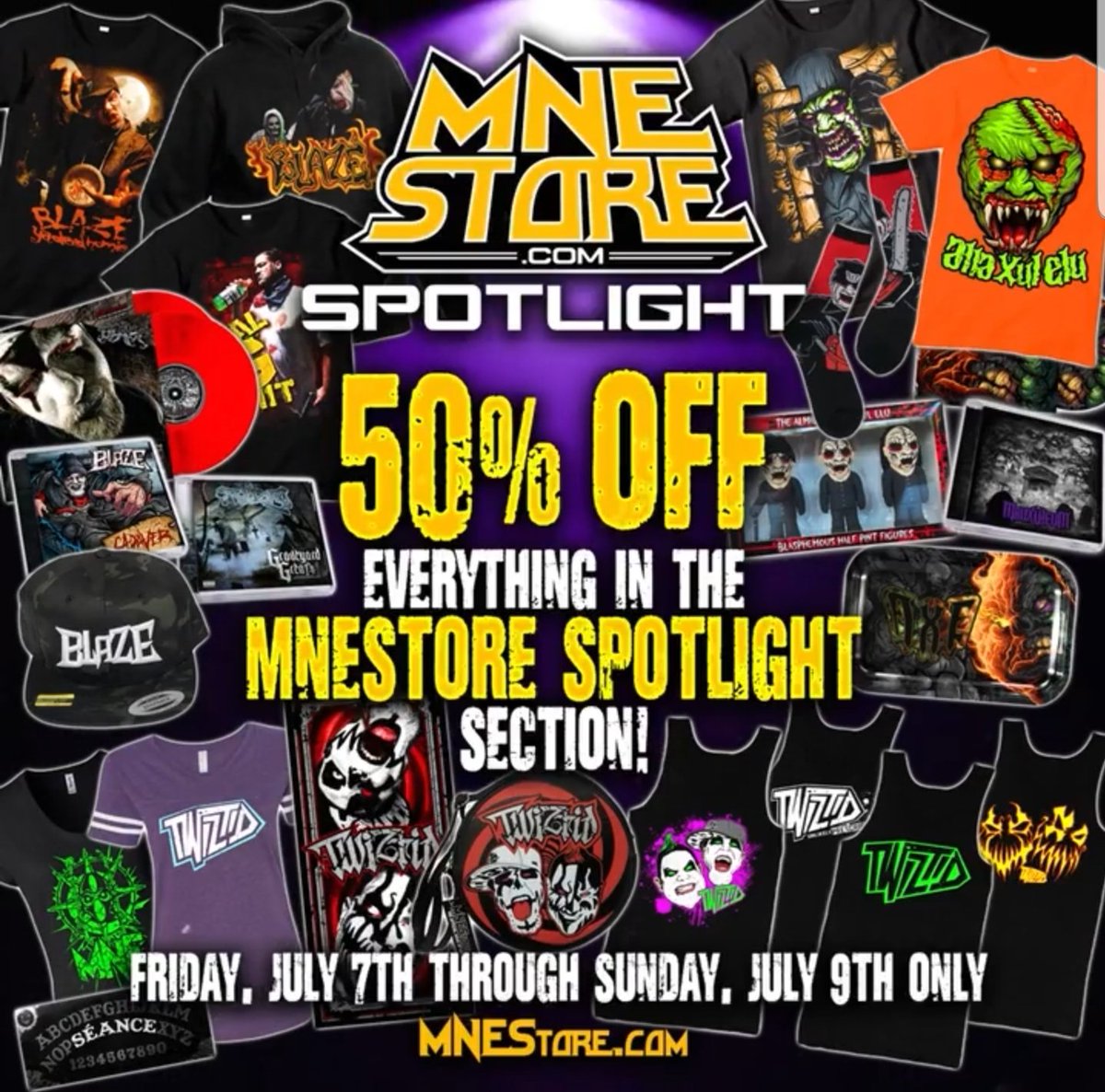 VirginiaMNE's tweet photo. 🚨 Right now through Sunday, enjoy 50% off the “MNEStore Spotlight” category over at https://t.co/WoqoS88dc5!

#MNEStore #Juggalo #HipHop https://t.co/U0XYHPtmfy