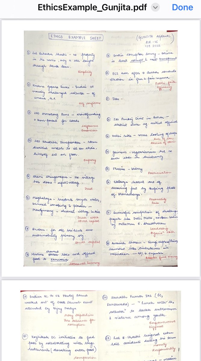 agrawal_gunjita's tweet photo. How did I manage to get 130 marks in #ethics?

Well one can never be sure what marks they are going to get, an honest effort always helps. Uploaded things I did and sources I had referred on telegram channel alongside notes (Example sheet &amp; more).

https://t.co/4NFw8VDvV2

#UPSC https://t.co/LhI13ph0Mc