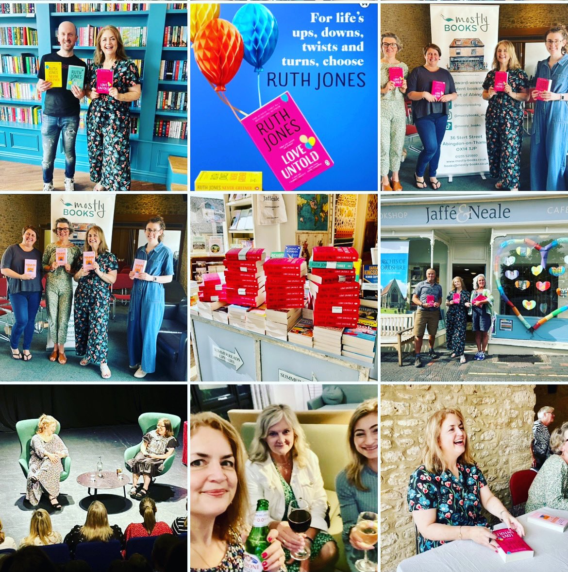 This is how we book tour. 💥 🎉📚🎈 A wonderful day of meeting readers new and established, greeting booksellers, visiting bookshops, spending it all the while with the fabulous Ruth Jones to celebrate PB publication of #LoveUntold #LoveRuth 🎈📚🎉💥
