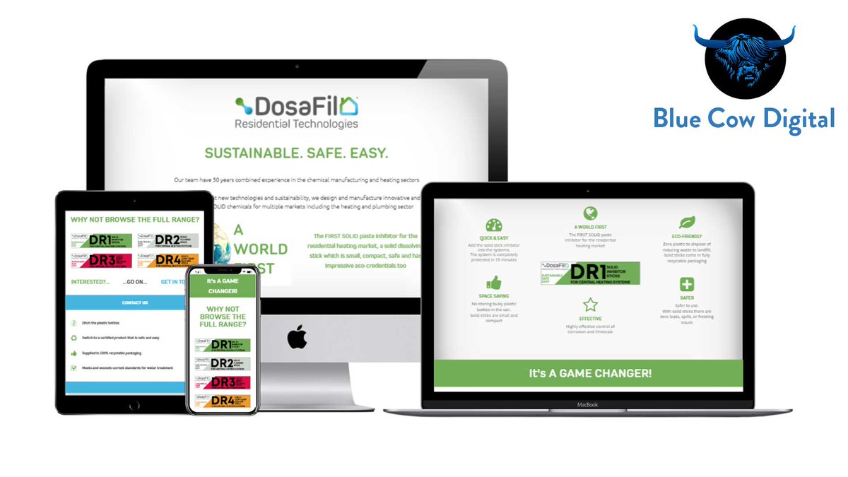 BlueCowDigital's tweet photo. Check out our latest project... A beautifully crafted web page to show off DosaFil's groundbreaking world-first selection of water treatment products. Looking great on all devices! 😎

Check it out here - https://t.co/UsiJ4tYrOi

#bluecowdigital #responsivedesign #webdevelopment https://t.co/bgjQOandcw