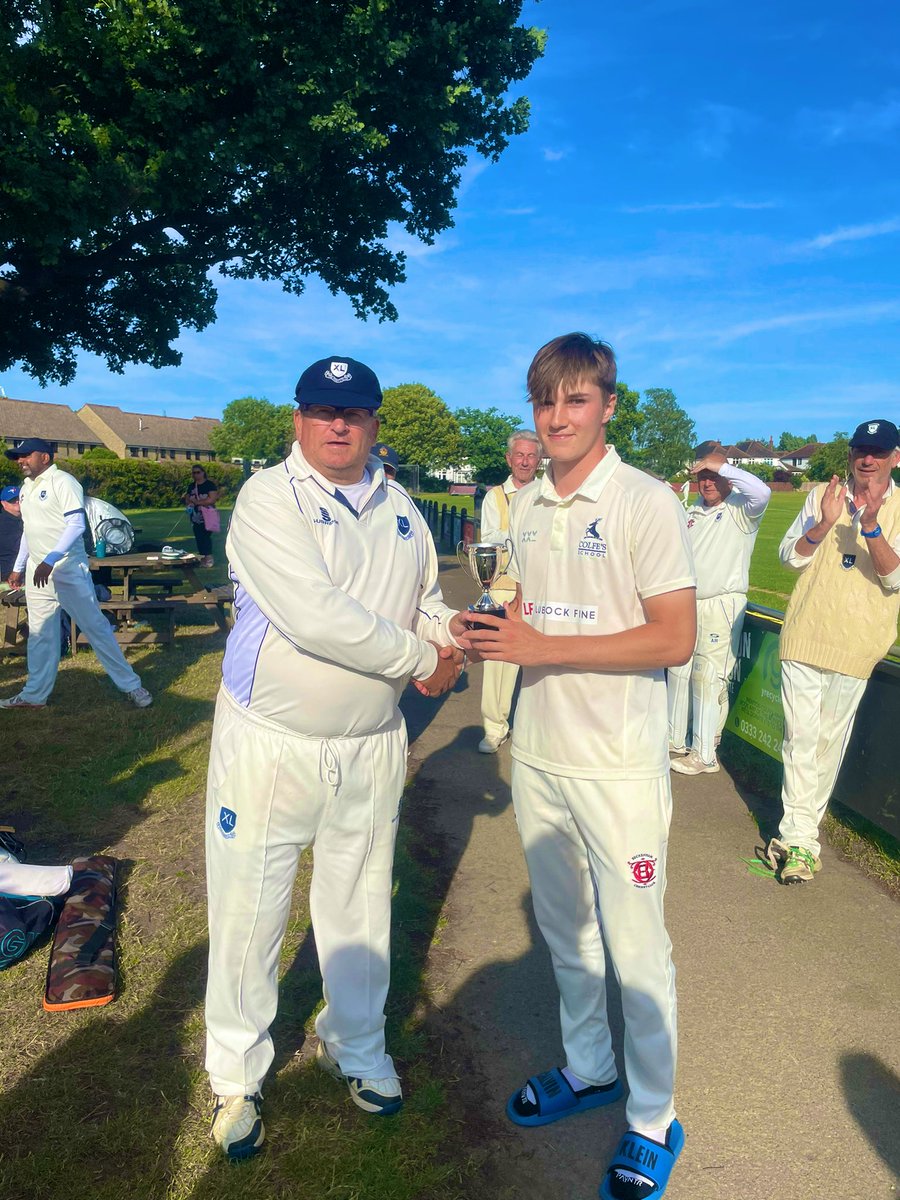 COLFESsport's tweet photo. Fraser was presented with the Geoff Rameaux trophy. The trophy will be awarded to the winning team each year. The game was played in a magnificent spirit, just as Geoff would have liked it. https://t.co/vNYiVHTfDq