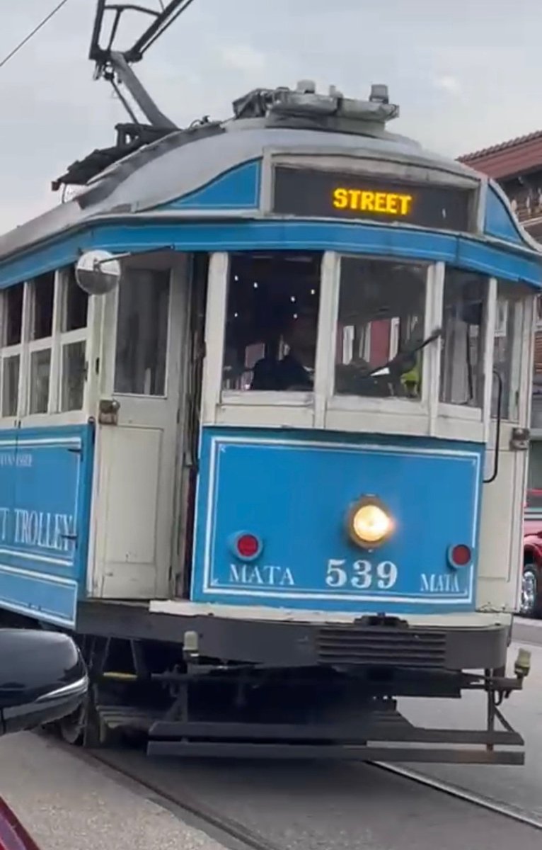 Meet my cousin in Memphis <a href="/RideMATA/">Memphis Area Transit Authority</a>  #trolley #streetcar #tram #railway <a href="/DCStreetcar/">DC Streetcar</a> <a href="/StcarCoalition/">Streetcar Coalition</a> <a href="/UnitedStreetcar/">United Streetcar</a> <a href="/TheRedStreetcar/">Red Streetcar</a> <a href="/GoByStreetcar/">Go By Streetcar!</a> <a href="/lastreetcar/">L.A. Streetcar</a> <a href="/OaklandStreetcr/">Oakland Streetcar</a> <a href="/kcstreetcar/">KC Streetcar 🚊💙</a>