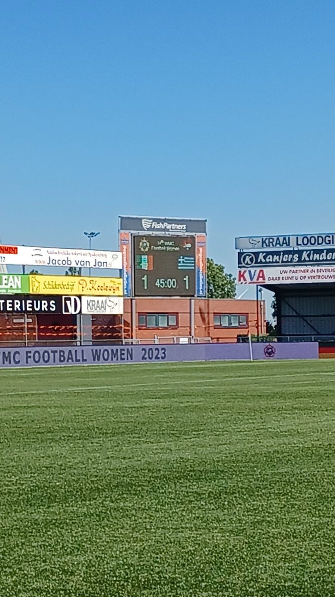 Half time in todays place off for 7th/8th with Greece. #COYGIG #BeMore