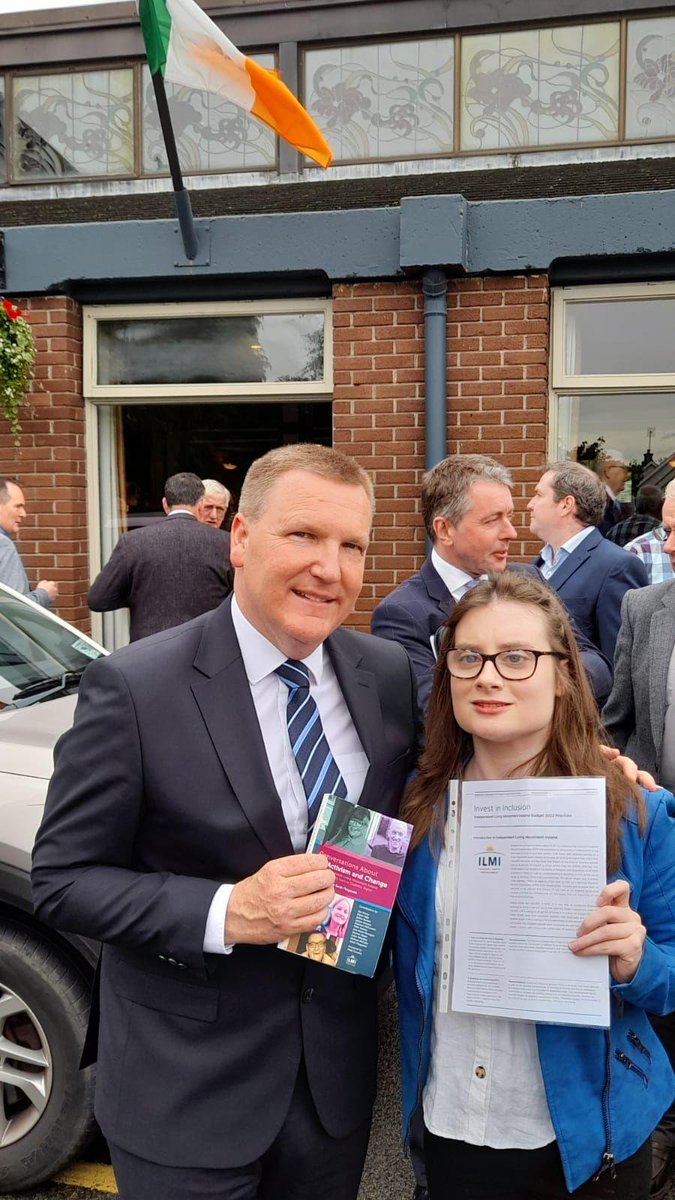 ILMI's Claire Kenny meets Minister for Finance Michael McGrath in Co Longford ahead of #Budget2024 ILMI advocates Government investment in Disabled People: fostering inclusion, and choice. The robust Discussion covered PAS #PASnow, DPOs, employment, and #costofdisability