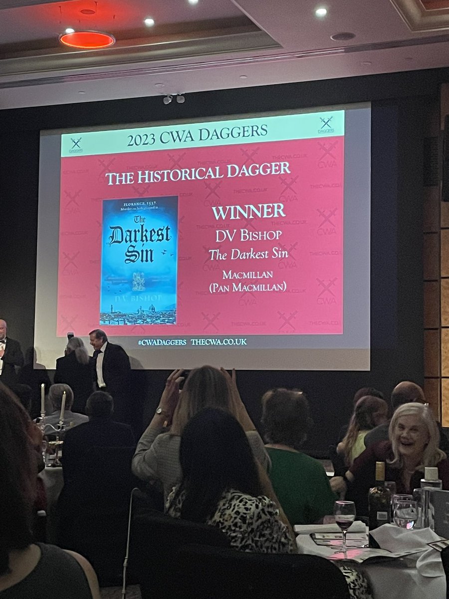 Congrats to @davidbishop for winning CWA Historical Dagger. We're checking 70yrs of CWA history, but we believe David may be NZ's first-ever winner. Fab #yeahnoir authors like Dame Ngaio (late 1950s), @stellduffy, @vandasymon, @LiamMcIlvanney & @WriteRock11 have been shortlisted.