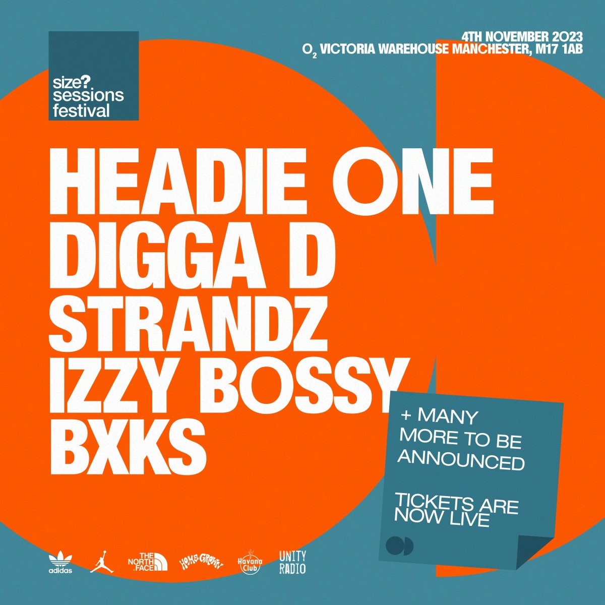 gigsandtours's tweet photo. Can't wait to see @HeadieOne in Manchester this November for size?sessions Festival! Plus @DiggaD_CGM, #Strandz + more! 🚀
Bag tickets from https://t.co/IBCst7rkAE https://t.co/067TdRcqNT