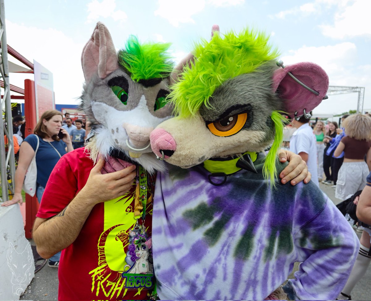 Two rats at <a href="/JapanTours37/">Japan Tours Festival</a> 

Me and <a href="/Meoxie/">Max / Meoxie</a> 💚
With <a href="/TeamChashark/">Team ChaShark</a> 🩵

📸  : Zeratrem 
🪡 : <a href="/Tiwoof/">Omegapaws!</a> and Mutt-Zila

#FursuitFriday #fursuit