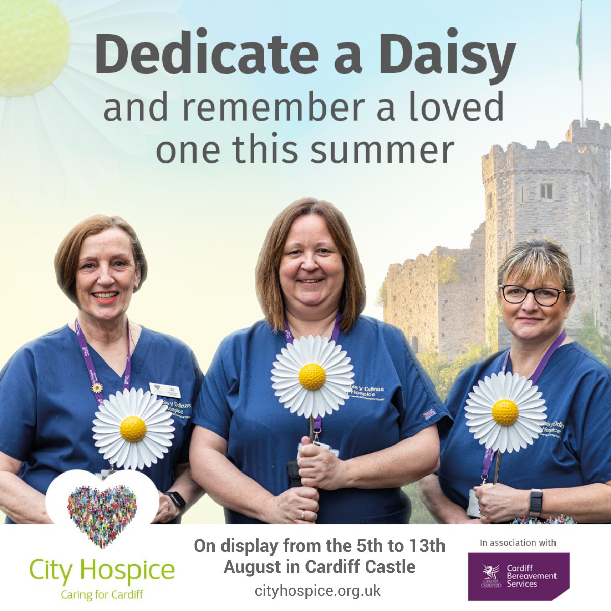 CantonUniting's tweet photo. Lovely to see what @CityHospice is up to at Cardiff Castle this summer. A beautiful way to help out and remember a loved one. https://t.co/jtXCdLN7Kg