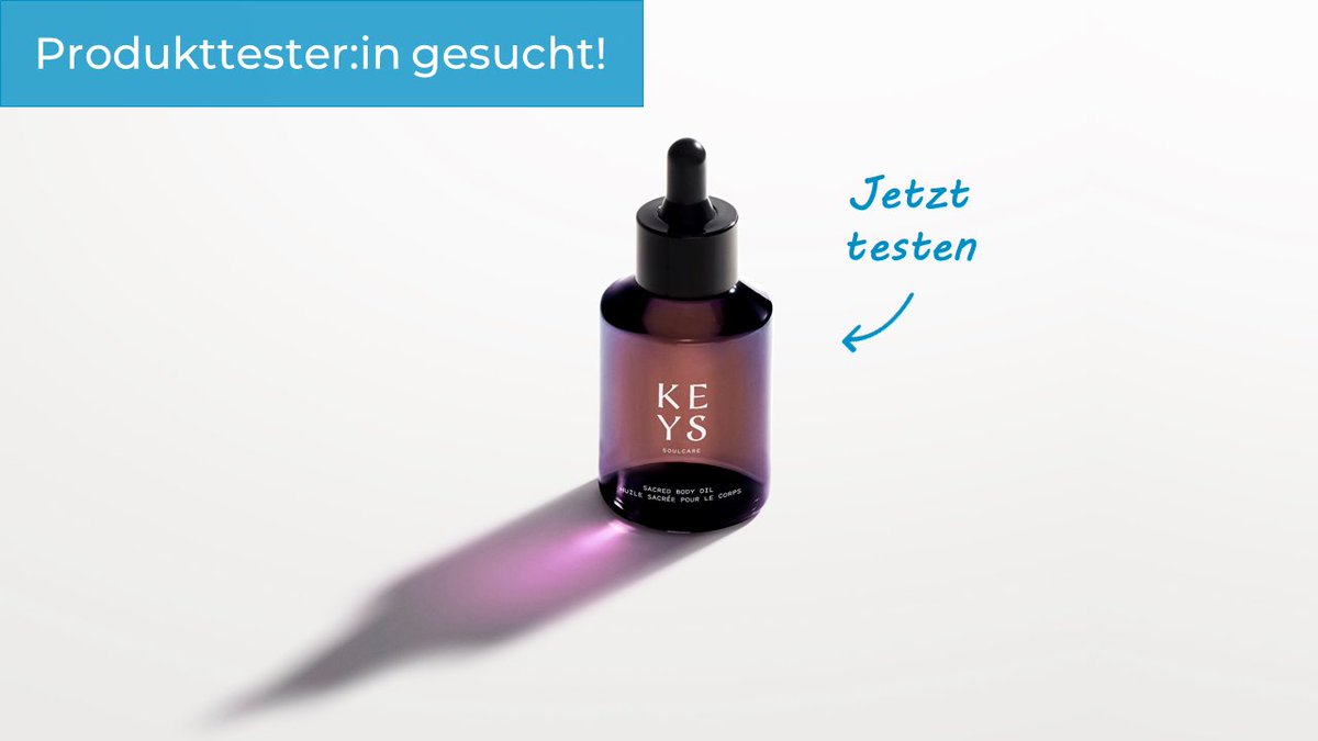 tryforyou_de's tweet image. NEUER PRODUKTTEST: Entspannung pur für eure Haut ✨ Testet mit tryforyou das Sacred Body Oil von KEYS Soulcare!
Meldet euch gleich für unseren Produkttest an: buff.ly/3NKzxEm
#tryforyou #produkttest #produkttester #produkttestergesucht #produkttesterin #keyssoulcare