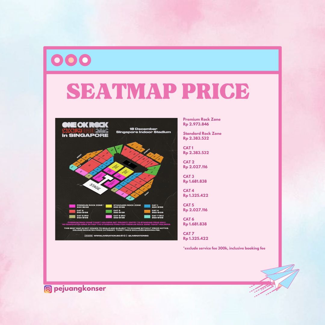 pejuangkonserr's tweet photo. [OPEN] JASTIP ONE OK ROCK LUCURY DISEASE ASIA TOUR IN SINGAPORE

🌟LIMITED SLOT
🌟FEE: 300k/ticket
🌟GENERAL SALE

testi bisa cek #buktiperjuangan 

#ONEOKROCKINSG #OOR #LuxuryDiseaseINSG https://t.co/DIt7dRtj57