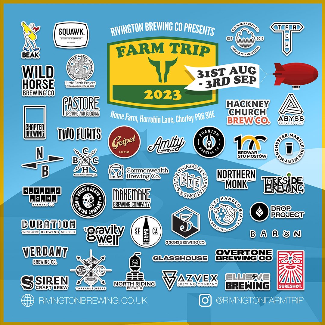 📣🚜 FARM TRIP BREWERY DROP 4 🚜📣 Over the coming weeks, we’ll be announcing all of the incredible breweries from around the world that you can expect to see at this years Farm Trip festival. NORTH (Leeds, UK) LEFT HANDED GIANT (Bristol, UK) …