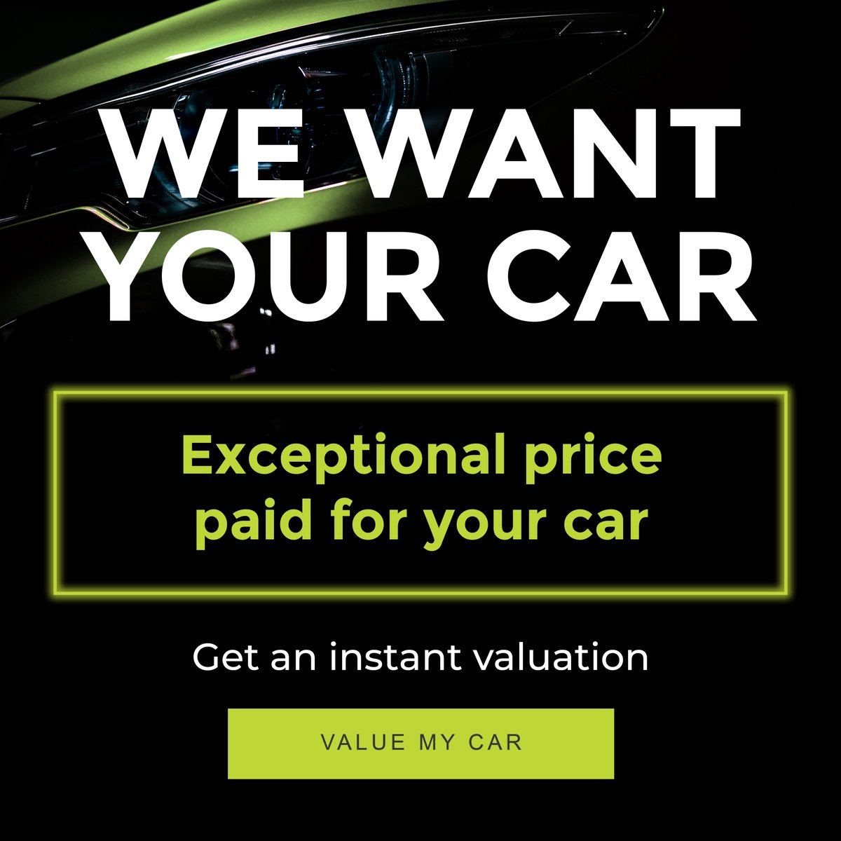 WE WANT YOUR CAR.

Exceptional prices paid. Get an instant valuation.

motorparks.co.uk/we-buy-your-car