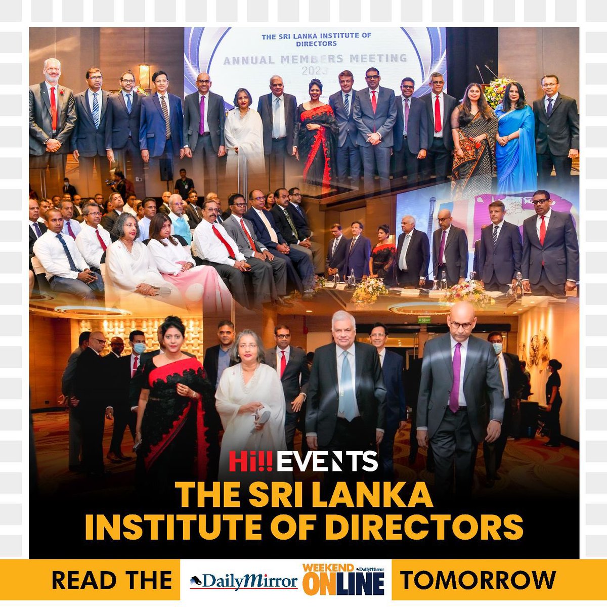 Dailymirror_SL's tweet photo. HI!! Events: The Sri Lanka Institute of Directors. 

View the images tomorrow: The Weekend Online, Daily Mirror. 

#HiEvents #HiOnline #TheWeekendOnline #DailyMirror #SriLanka https://t.co/IF13KB5vzB