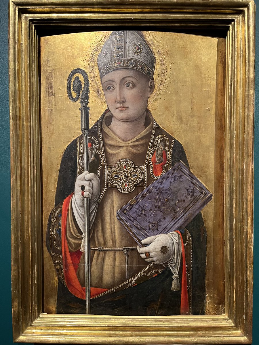 DimitriTilloi's tweet photo. Saint Antoine de Padoue, saint Louis de Toulouse et l’archange Gabriel (en cours d’acquisition) par Antonio Vivarini, XVe siècle, musée des Beaux-Arts de Tours. https://t.co/bh8LGB2uit